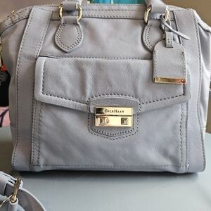 Cole Haan Steel Blue Grey Shoulder Crossbody Purse